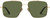 Front View of QUAY Australia Level Out Square Full Rim Designer Sunglasses in Gold/Green 60 mm