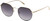 Profile View of QUAY Australia Rooftop Women's Round Designer Sunglasses in Gold/Smoke Grey 56mm