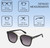 Dimensions and Measurements Illustration of QUAY Sweet Dreams Unisex Panthos Polarized BI-FOCAL Sunglasses Gloss Black 54 mm