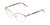 Profile View of Lucky Brand D114 Designer Progressive Lens Prescription Rx Eyeglasses in Rose Gold Marble Ladies Cat Eye Full Rim Metal 53 mm