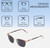 Dimensions and Measurements Illustration of Lucky Brand D114 Designer Polarized Sunglasses with Custom Cut Smoke Grey Lenses in Rose Gold Marble Ladies Cat Eye Full Rim Metal 53 mm