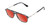 Profile View of Police VPLD13 Designer Polarized Sunglasses with Custom Cut Red Mirror Lenses in Shiny Blue Marble Mens Pilot Full Rim Acetate 53 mm