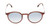 Front View of Lozza SL4207M Unisex Round Designer Sunglasses in Crystal Brown & Grey Blue 50mm