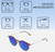 Dimensions and Measurements Illustration of Lozza SL4207M Designer Polarized Sunglasses with Custom Cut Blue Mirror Lenses in Crystal Brown Unisex Round Full Rim Acetate 50 mm