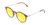 Profile View of Lozza SL4207M Designer Polarized Reading Sunglasses with Custom Cut Powered Sun Flower Yellow Lenses in Crystal Brown Unisex Round Full Rim Acetate 50 mm