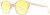 Profile View of Prive Revaux Angelou Designer Polarized Reading Sunglasses with Custom Cut Powered Sun Flower Yellow Lenses in Ivory White Unisex Round Full Rim Acetate 52 mm