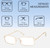 Dimensions and Measurements Illustration of Prive Revaux Matrix Rectangular Designer Reading Glasses in Champagne Gold 55 mm