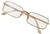 Top View of Prive Revaux Matrix Rectangular Designer Reading Glasses in Champagne Gold 55 mm