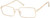 Profile View of Prive Revaux Matrix Designer Single Vision Prescription Rx Eyeglasses in Champagne Gold Unisex Rectangular Full Rim Metal 55 mm