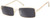 Profile View of Prive Revaux Matrix Designer Polarized Sunglasses with Custom Cut Smoke Grey Lenses in Champagne Gold Unisex Rectangular Full Rim Metal 55 mm