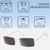 Dimensions and Measurements Illustration of Prive Revaux Matrix Designer Polarized Sunglasses with Custom Cut Smoke Grey Lenses in Champagne Gold Unisex Rectangular Full Rim Metal 55 mm