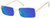 Profile View of Prive Revaux Matrix Designer Polarized Sunglasses with Custom Cut Blue Mirror Lenses in Champagne Gold Unisex Rectangular Full Rim Metal 55 mm