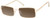 Profile View of Prive Revaux Matrix Designer Polarized Sunglasses with Custom Cut Amber Brown Lenses in Champagne Gold Unisex Rectangular Full Rim Metal 55 mm