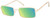 Prive Revaux Matrix Unisex Rectangular Polarized Sunglasses Champagne Gold 55 mm with Custom Cut Green Mirror Lenses