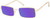 Prive Revaux Matrix Unisex Rectangular Polarized Sunglasses Champagne Gold 55 mm with Custom Cut Purple Mirror Lenses