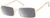 Prive Revaux Matrix Unisex Rectangular Polarized Sunglasses Champagne Gold 55 mm with Custom Cut Silver Mirror Lenses