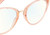 Close Up View of Prive Revaux Modern Designer Progressive Lens Prescription Rx Eyeglasses in Cantaloupe Crystal Ladies Cat Eye Full Rim Acetate 53 mm