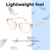 Lightweight Construction Illustration of Prive Revaux Modern Designer Progressive Lens Prescription Rx Eyeglasses in Cantaloupe Crystal Ladies Cat Eye Full Rim Acetate 53 mm