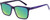 Profile View of Prive Revaux MVP Designer Polarized Reading Sunglasses with Custom Cut Powered Green Mirror Lenses in Midnight Plum Purple Unisex Square Full Rim Acetate 54 mm