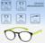 Dimensions and Measurements Illustration of Prive Revaux Plato Unisex Round Reading Glasses Dark Chocolate Lime Green 49 mm
