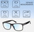 Dimensions and Measurements Illustration of Prive Revaux Speculator Unisex Square Designer Reading Glasses Caviar Black 57mm