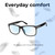 Lightweight Construction Illustration of Prive Revaux Speculator Unisex Square Designer Reading Glasses Caviar Black 57mm