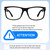 Size Awareness Illustration of Prive Revaux Speculator Designer Reading Eye Glasses with Custom Cut Powered Lenses in Caviar Black Unisex Square Full Rim Acetate 57 mm