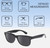 Dimensions and Measurements Illustration of Prive Revaux Tolstoy Designer Polarized Sunglasses with Custom Cut Smoke Grey Lenses in Caviar Black Unisex Panthos Full Rim Acetate 53 mm