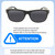 Size Awareness Illustration of Prive Revaux Tolstoy Designer Polarized Sunglasses with Custom Cut Smoke Grey Lenses in Caviar Black Unisex Panthos Full Rim Acetate 53 mm