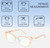 Dimensions and Measurements Illustration of Prive Revaux Veronica Designer Blue Light Blocking Eyeglasses in Cantaloupe Crystal Ladies Cat Eye Full Rim Acetate 53 mm
