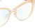 Close Up View of Prive Revaux Veronica Designer Blue Light Blocking Eyeglasses in Cantaloupe Crystal Ladies Cat Eye Full Rim Acetate 53 mm