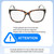 Size Awareness Illustration of OTIS Odyssey Designer Reading Eye Glasses in Ochre Havana Tortoise Ladies Cat Eye Full Rim Acetate 54 mm