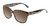 Profile View of OTIS Odyssey Designer Polarized Sunglasses with Custom Cut Amber Brown Lenses in Ochre Havana Tortoise Ladies Cat Eye Full Rim Acetate 54 mm