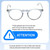 Size Awareness Illustration of OTIS Omar Designer Reading Eye Glasses with Custom Cut Powered Lenses in Eco Crystal Wave Neutral Unisex Round Full Rim Acetate 50 mm