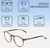 Dimensions and Measurements Illustration of OTIS Omar Designer Single Vision Prescription Rx Eyeglasses in Eco Hornwood Unisex Round Full Rim Acetate 50 mm