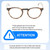 Size Awareness Illustration of OTIS Omar Designer Single Vision Prescription Rx Eyeglasses in Eco Hornwood Unisex Round Full Rim Acetate 50 mm