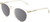 Profile View of OTIS Omar X Designer Polarized Reading Sunglasses with Custom Cut Powered Smoke Grey Lenses in Eco Crystal Sand Unisex Round Full Rim Acetate 52 mm