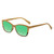 Profile View of Elton John Ambient Designer Polarized Reading Sunglasses with Custom Cut Powered Green Mirror Lenses in Wood Stripe Black Fade Unisex Cat Eye Full Rim Acetate 54 mm