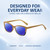 Comfort, Stylish, Everyday Confidence Illustration of Elton John Ambient Designer Polarized Reading Sunglasses with Custom Cut Powered Blue Mirror Lenses in Wood Stripe Black Fade Unisex Cat Eye Full Rim Acetate 54 mm