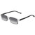 Elton John Bullet Unisex Rectangular Designer NON-polarized Sunglasses in Black Crystal 47mm CHOOSE LENS COLOR with Custom Cut Grey Gradient Lenses