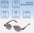 Dimensions and Measurements Illustration of Elton John Mash Up Designer Polarized Sunglasses with Custom Cut Smoke Grey Lenses in Red Crystal Unisex Round Full Rim Acetate 44 mm