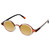 Elton John Mash Up Unisex Round Designer Polarized Sunglasses in Red Crystal 44mm CHOOSE LENS COLOR with Custom Cut Gold Mirror Lenses