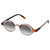 Elton John Mash Up Unisex Round Designer NON-polarized Sunglasses in Red Crystal 44mm CHOOSE LENS COLOR with Custom Cut Grey Gradient Lenses