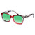 Elton John Remix 2 Unisex Round Designer Polarized Sunglasses in Ruby Red Marble Black White 49mm CHOOSE LENS COLOR with Custom Cut Green Mirror Lenses
