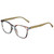 Profile View of Elton John Single 1 Designer Blue Light Blocking Eyeglasses in Multi Color Crystal Brown Blue Unisex Square Full Rim Acetate 45 mm