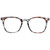 Front View of Elton John Single 1 Designer Progressive Lens Blue Light Blocking Eyeglasses in Multi Color Crystal Brown Blue Unisex Square Full Rim Acetate 45 mm