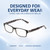 Comfort, Stylish, Everyday Confidence Illustration of Perry Ellis PEBX44 Designer Reading Eye Glasses with Custom Cut Powered Lenses in Gloss Black Marble Unisex Rectangular Full Rim Acetate 50 mm