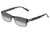 Perry Ellis PEBX44 Unisex Rectangular Designer NON-polarized Sunglasses in Gloss Black Marble 50mm CHOOSE LENS COLOR with Custom Cut Grey Gradient Lenses