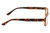 Side View of Perry Ellis PEBX44 Designer Blue Light Blocking Eyeglasses in Gloss Brown Marble Unisex Rectangular Full Rim Acetate 50 mm