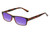 Perry Ellis PEBX44 Unisex Rectangular Designer Polarized Sunglasses in Gloss Brown Marble 50mm CHOOSE LENS COLOR with Custom Cut Purple Mirror Lenses